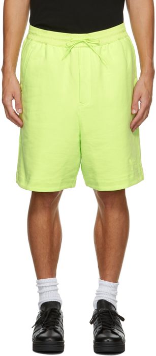 Y-3 Yellow Terry Classic Logo Shorts