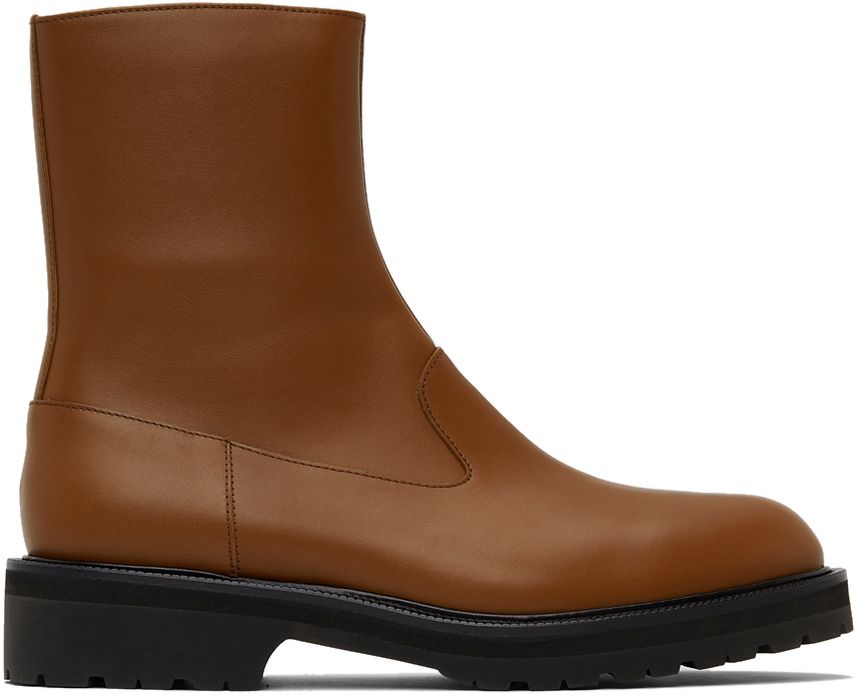 Dries Van Noten Brown Leather Chelsea Boots