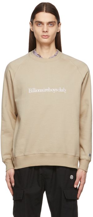 Billionaire Boys Club Tan Embroidered Serif Logo Sweatshirt
