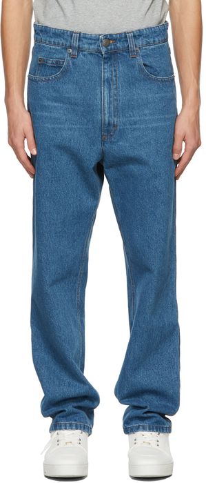 AMI Alexandre Mattiussi Blue Mid-Washed Jeans