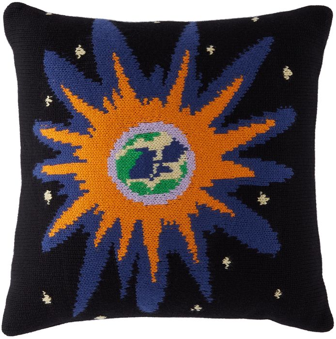 The Elder Statesman Multicolor 'The World' Pillow