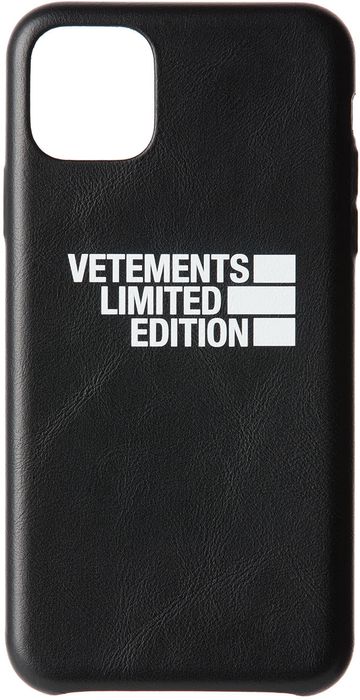 VETEMENTS Black 'Limited Edition' Logo iPhone 11 Pro Max Case