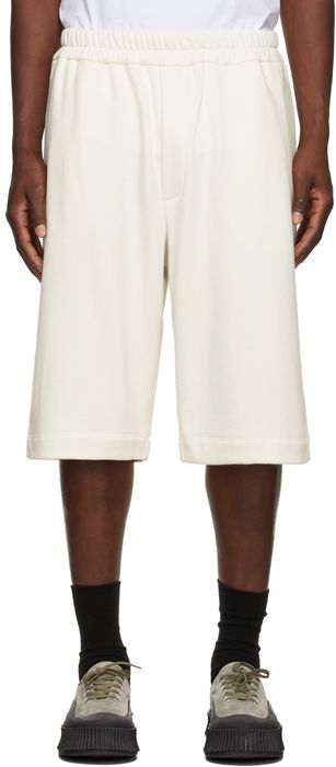 Jil Sander Off-White Terry Logo Shorts