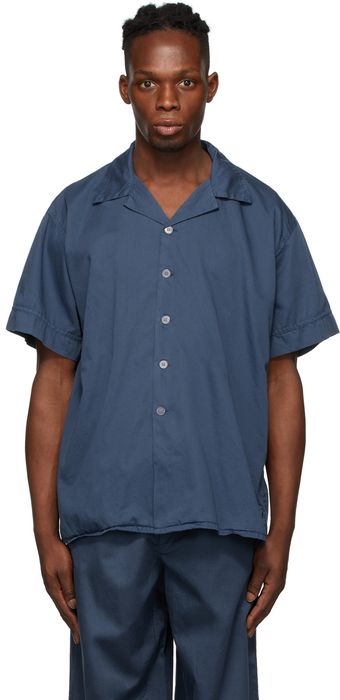 Cleverly Laundry Navy Short Sleeve Pyjama Shirt