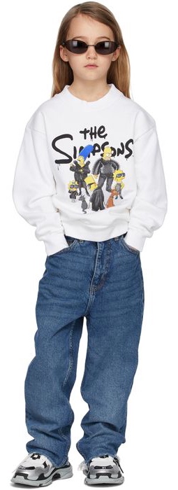 Balenciaga Kids Kids White The Simpsons Edition Sweatshirt