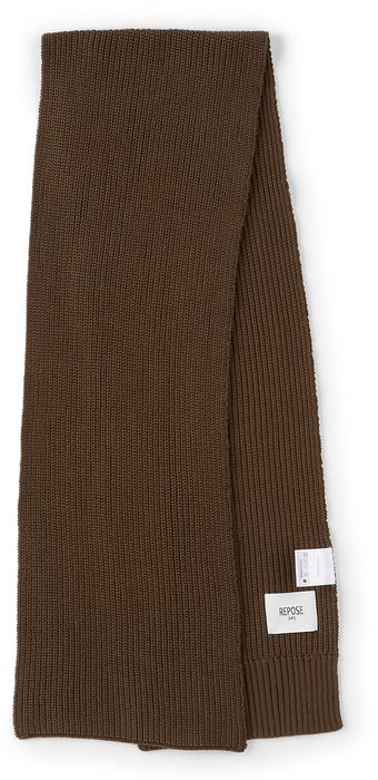 Repose AMS Kids Khaki Knit Cotton Scarf