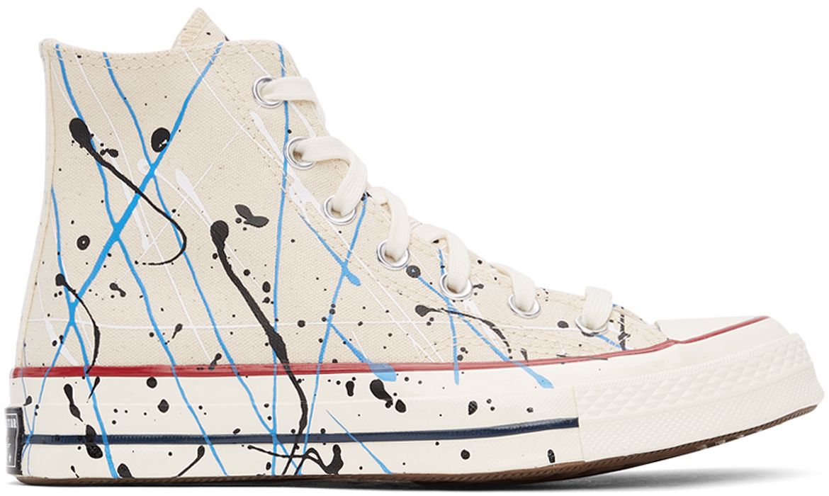 Converse Off-White Archive Paint Splatter Chuck 70 High Sneakers