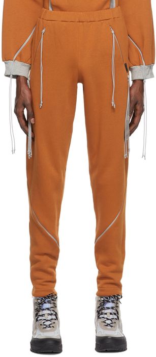 Saul Nash Orange Twist Zip Through Cypher Jogger Lounge Pants