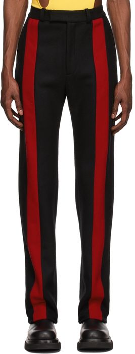 Maximilian Black & Red Ride Stripe Tailored Trousers