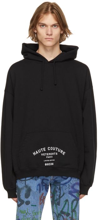 VETEMENTS Black Maison De Couture Hoodie