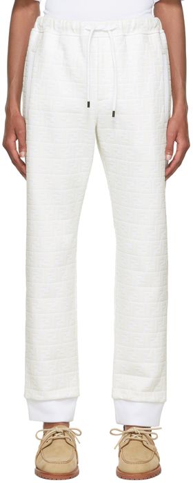 Fendi White 'Forever Fendi' Lounge Pants