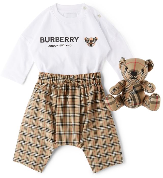 Burberry Baby Thomas Bear Bodysuit Set