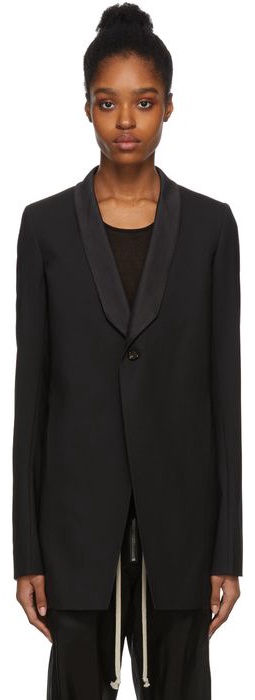 Rick Owens Black Walrus Tux Blazer