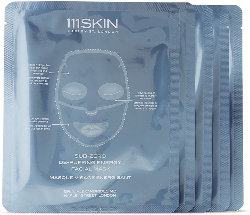 111 Skin Five-Pack Sub-Zero De-Puffing Energy Facial Masks, 30 mL