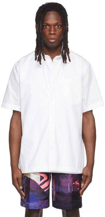 Valentino White Canvas Layered Shirt