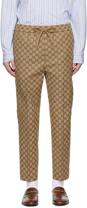 Gucci Beige GG Jogging Trousers