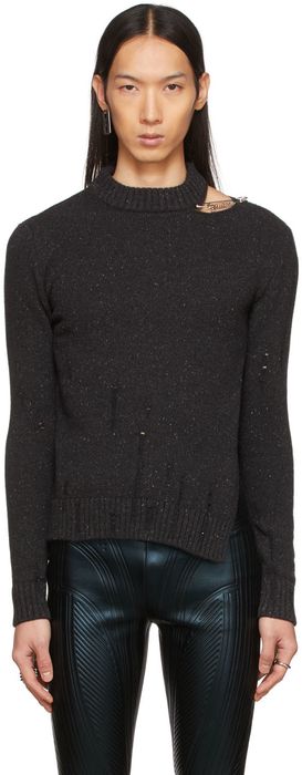 Jean Paul Gaultier Grey Destroyed Sweater