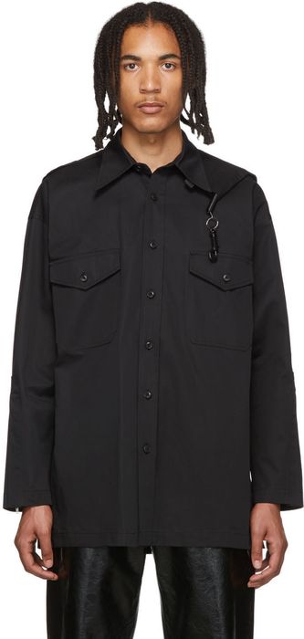 Sankuanz Black Capelet Shirt