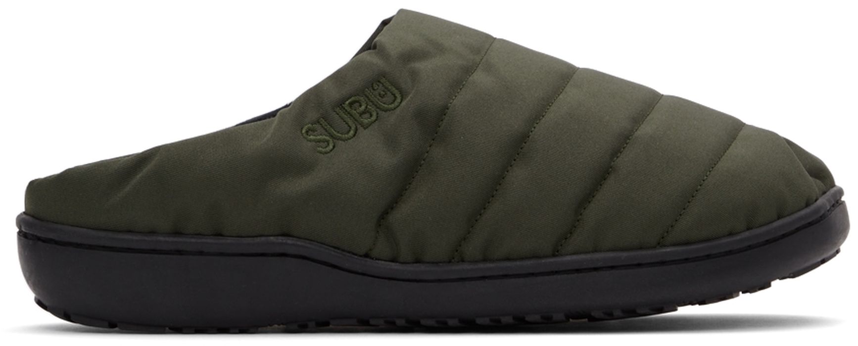 SUBU Khaki Quilted Slippers
