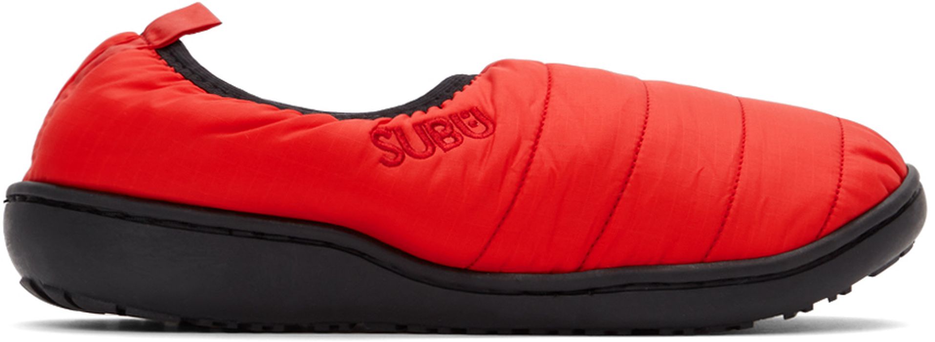 SUBU Red Quilted Packable Slippers