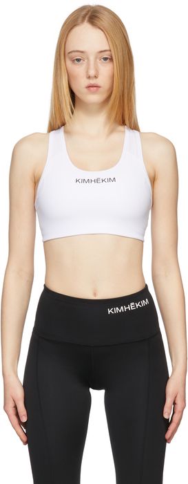 KIMHEKIM White Logo Yoga Bra