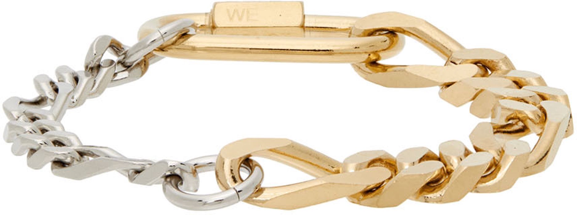 IN GOLD WE TRUST PARIS Gold & Silver Curb Chain Bracelet