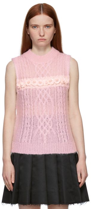 Shushu/Tong Pink Cable Knit Vest