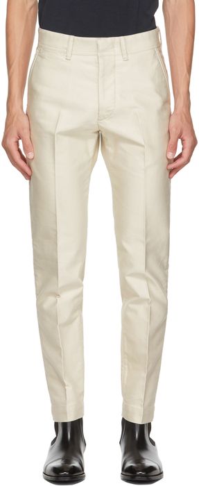 TOM FORD Off-White Japanese Selvedge Military Chino Trousers