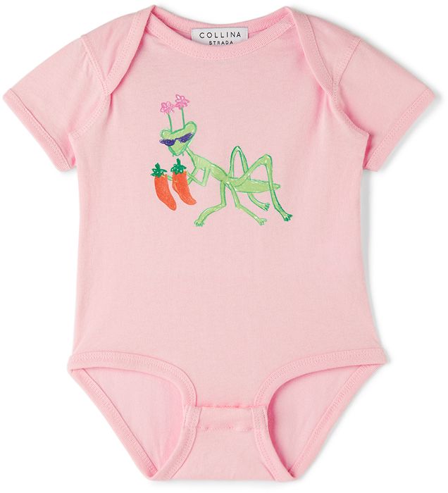 Collina Strada SSENSE Exclusive Baby Pink Hot Mantis Bodysuit