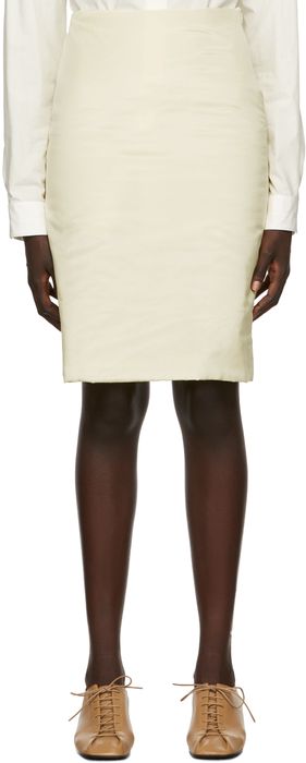 Lemaire Off-White Silk Wadded Skirt
