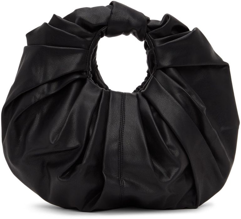GIA STUDIOS Black Leather Croissant Bag