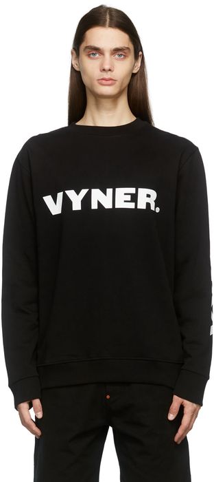 Vyner Articles Black Logo Print Sweatshirt