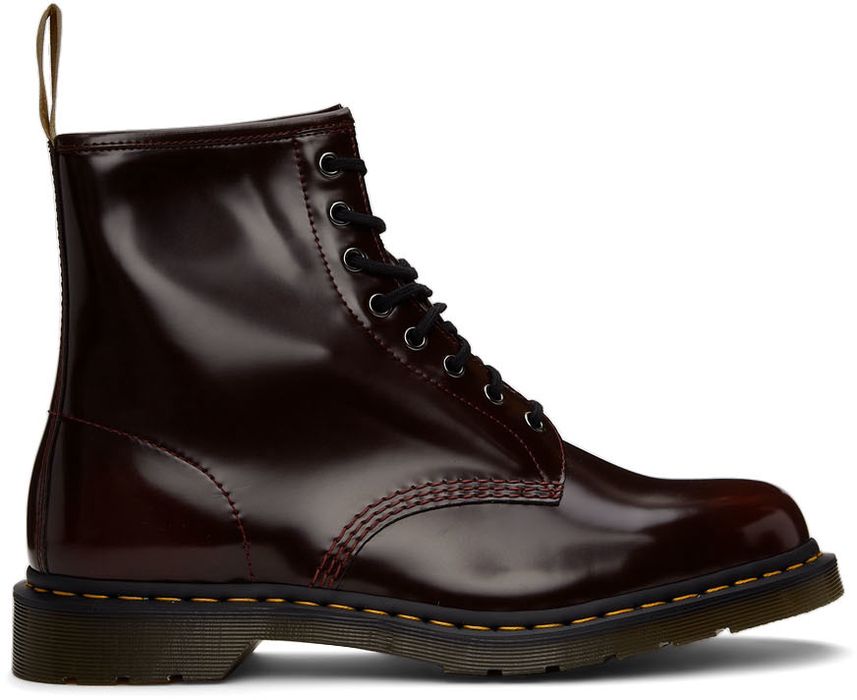 Dr. Martens Red Vegan 1460 Lace-Up Boots