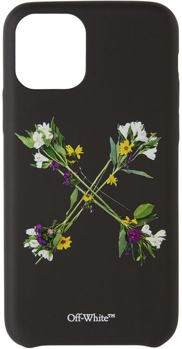 Off-White Black Flowers iPhone 11 Pro Case