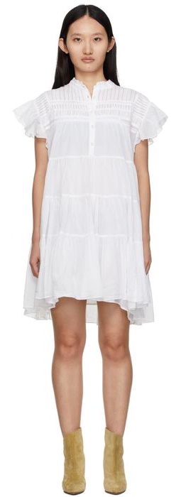 Isabel Marant Etoile White Cotton Lanikaye Dress