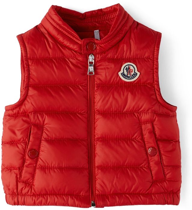 Moncler Enfant Baby Red Down New Amaury Vest