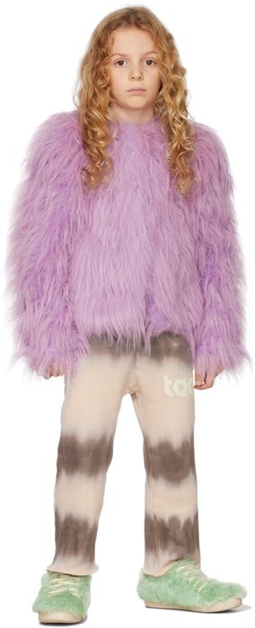 The Animals Observatory Kids Purple Faux-Fur Shrew Jacket