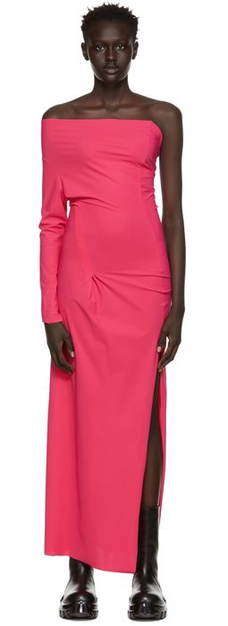 Sia Arnika SSENSE Exclusive Pink One-Arm Long Dress