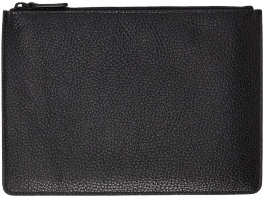 Common Projects Black Small Grained Leather Folio Pouch