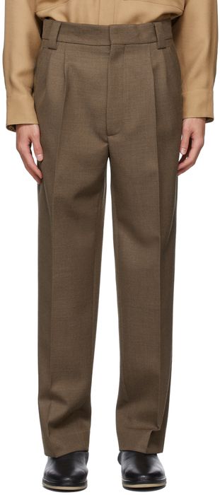 Fear of God Brown Wool Double Pleated Trousers
