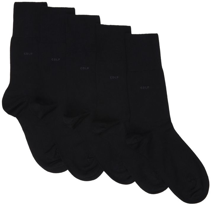 CDLP Five-Pack Black Bamboo Socks