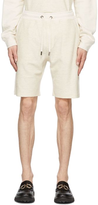 Isaia Off-White French Terry Spongy Shorts