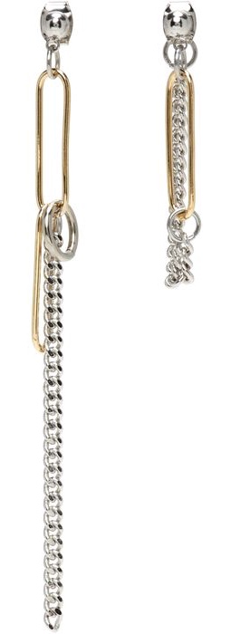 Justine Clenquet Silver & Gold Sid Earrings
