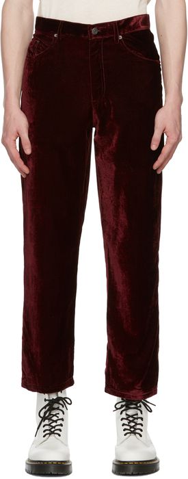 Marc Jacobs Red 'The Liquid Velvet' Trousers