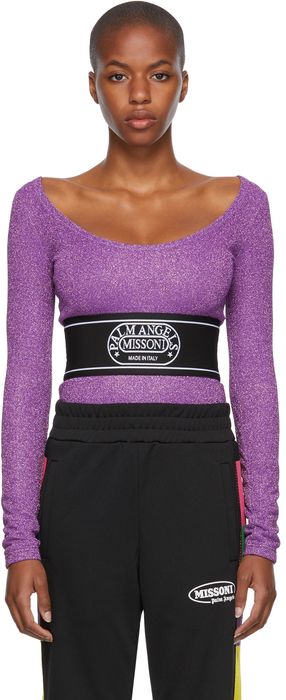 Palm Angels Purple Missoni Edition Lurex Bodysuit