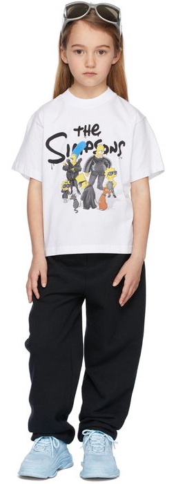 Balenciaga Kids Kids White The Simpsons Edition T-Shirt