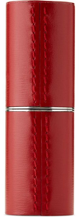 La Bouche Rouge Refillable Leather Lipstick Case - Red