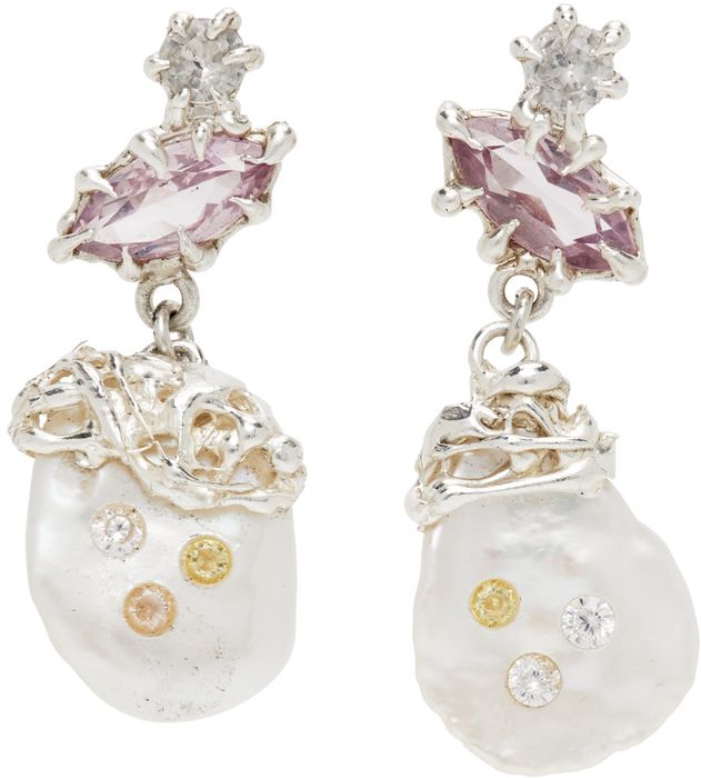 MGN SENSE Exclusive Pink Pearl Couture Earrings