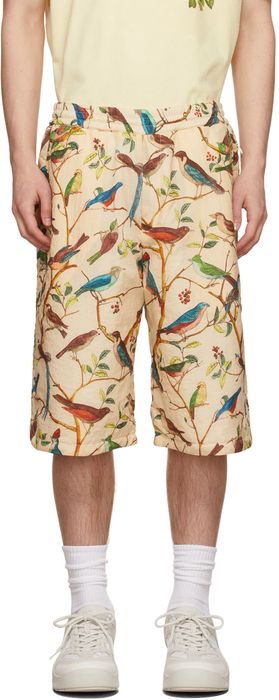 Kenzo Multicolor Tapestry Of Birds Bermuda Shorts
