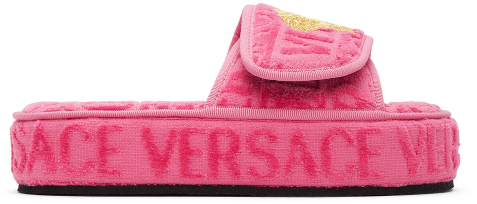 Versace Underwear Pink Medusa Sandal Slippers
